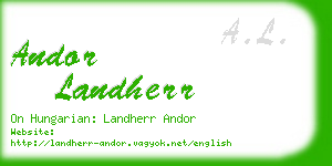 andor landherr business card